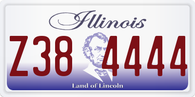 IL license plate Z384444