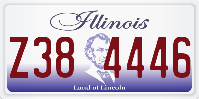 IL license plate Z384446