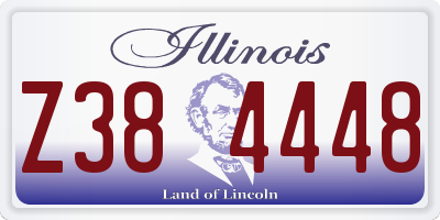 IL license plate Z384448