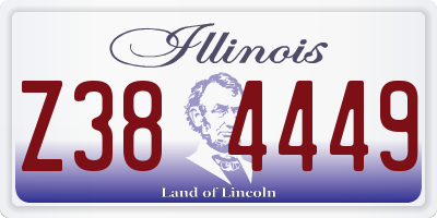 IL license plate Z384449