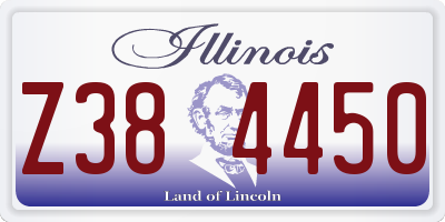 IL license plate Z384450