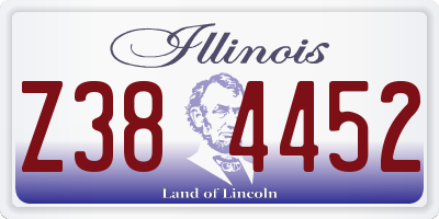 IL license plate Z384452