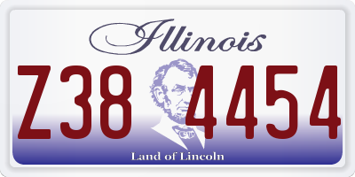 IL license plate Z384454