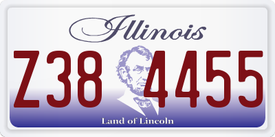 IL license plate Z384455