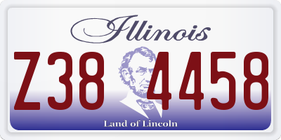 IL license plate Z384458