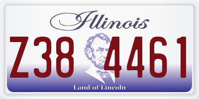 IL license plate Z384461