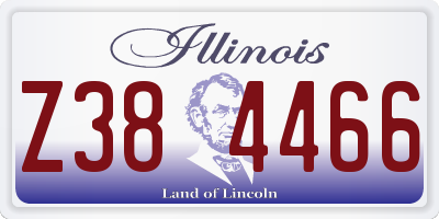 IL license plate Z384466