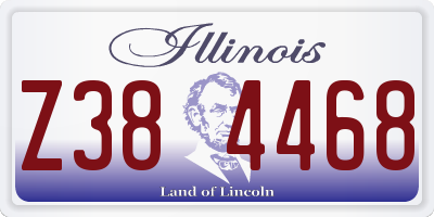IL license plate Z384468