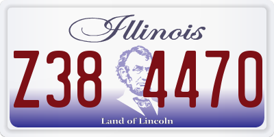 IL license plate Z384470