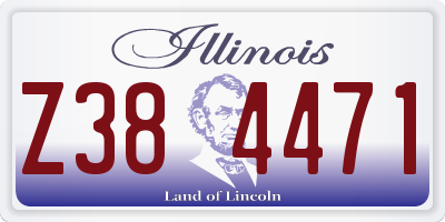 IL license plate Z384471