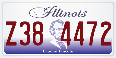 IL license plate Z384472
