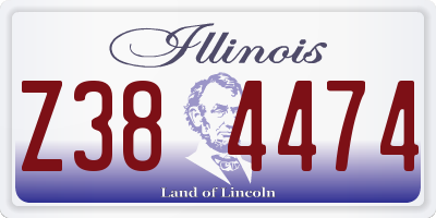 IL license plate Z384474