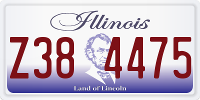 IL license plate Z384475