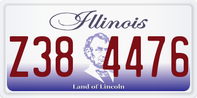 IL license plate Z384476