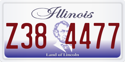 IL license plate Z384477