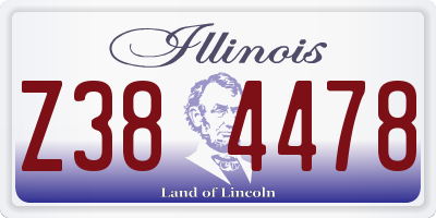 IL license plate Z384478