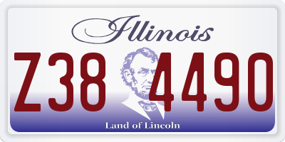 IL license plate Z384490