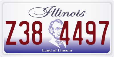 IL license plate Z384497