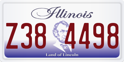 IL license plate Z384498