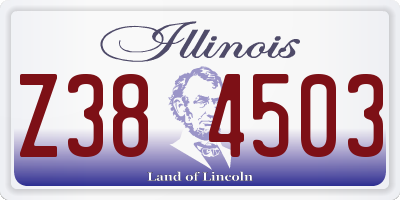 IL license plate Z384503