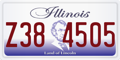IL license plate Z384505