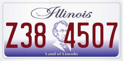 IL license plate Z384507