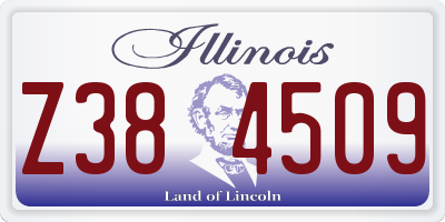 IL license plate Z384509