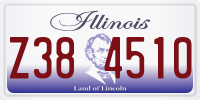 IL license plate Z384510