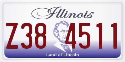 IL license plate Z384511