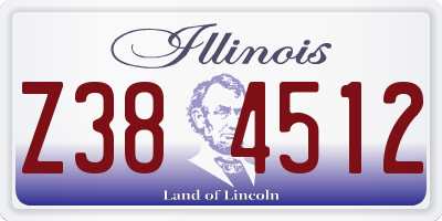 IL license plate Z384512