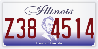 IL license plate Z384514