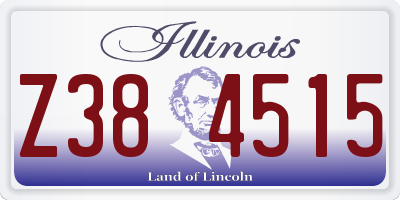 IL license plate Z384515