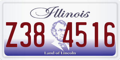 IL license plate Z384516