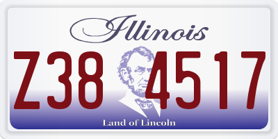 IL license plate Z384517