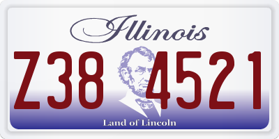 IL license plate Z384521