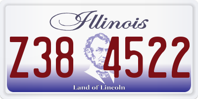 IL license plate Z384522