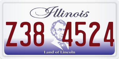 IL license plate Z384524