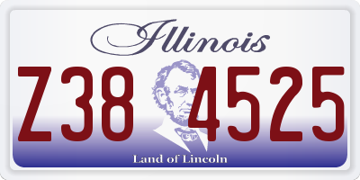 IL license plate Z384525