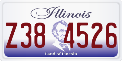 IL license plate Z384526