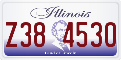 IL license plate Z384530