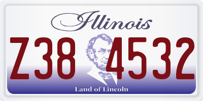 IL license plate Z384532