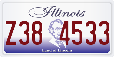 IL license plate Z384533
