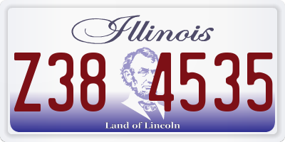 IL license plate Z384535