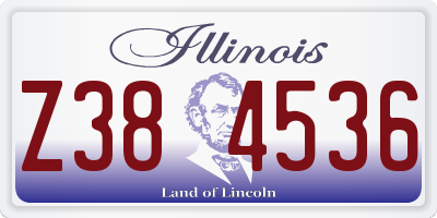 IL license plate Z384536