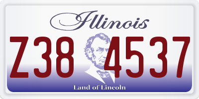 IL license plate Z384537