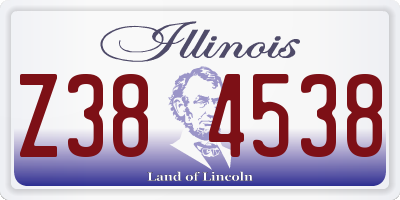 IL license plate Z384538