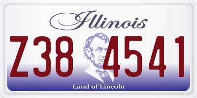 IL license plate Z384541