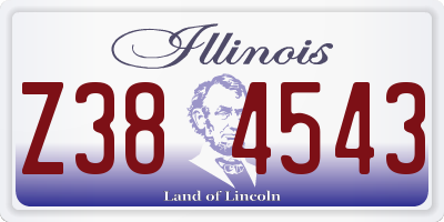IL license plate Z384543