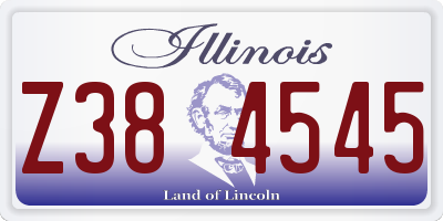 IL license plate Z384545
