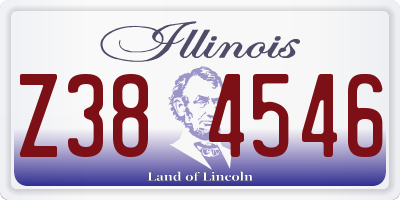 IL license plate Z384546